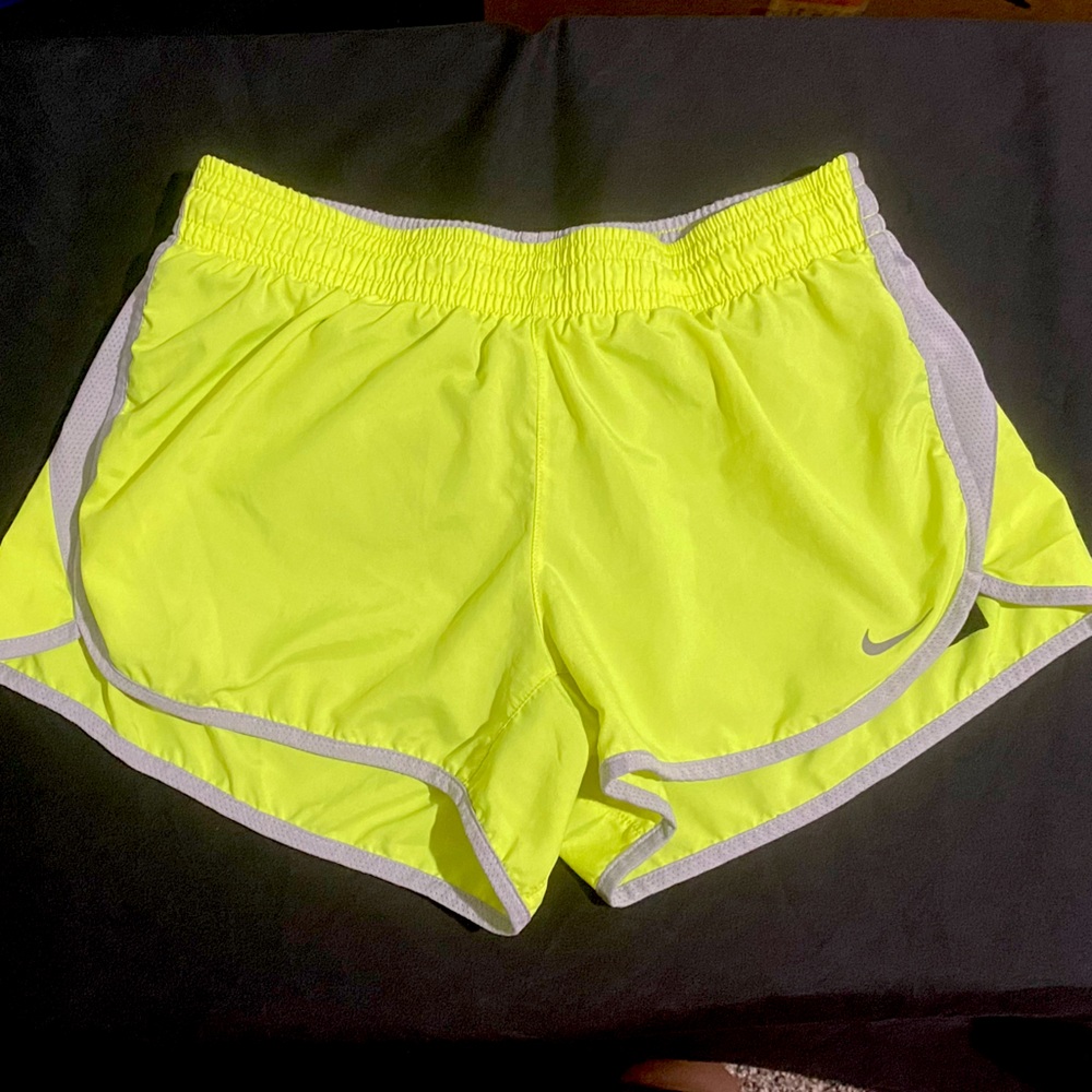 Nike Neon Yellow & Grey Running Shorts w/ Underliner